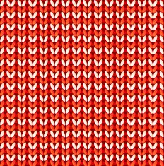 Red knitted vector seamless pattern