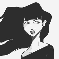 Sketched girl