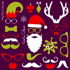 Retro Party set - Sunglasses lips moustaches