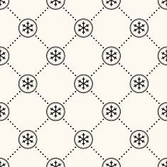 Vector seamless winter retro pattern