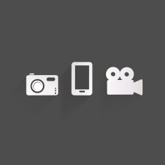 Background with photo icons
