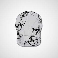 Abstract illustration on peaked cap N155