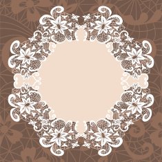 Elegant doily on lace gentle background N17