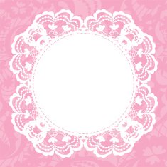 Elegant doily on lace gentle background N18