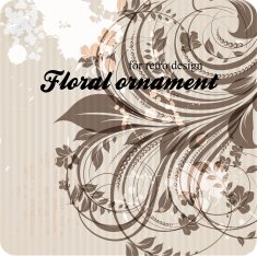 Floral Retro Background for Vintage Design N136
