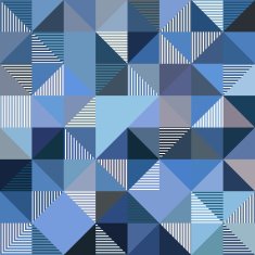 Abstract triangles vector blue background