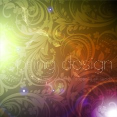 Floral Retro Background for Vintage Design N145