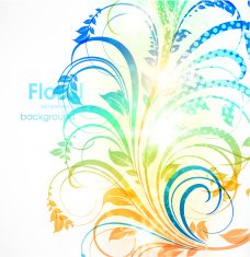 Floral Retro Background for Vintage Design N158