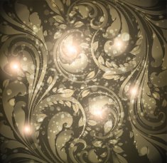 Floral Retro Background for Vintage Design N166