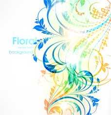 Floral Retro Background for Vintage Design N167