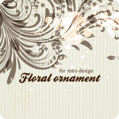 Floral Retro Background for Vintage Design N190