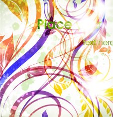 Floral Retro Background for Vintage Design N206