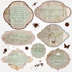 Vintage Labels Icon Set