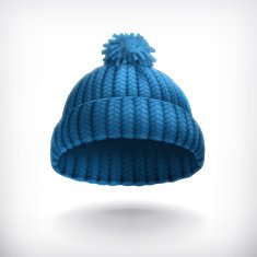 Knitted blue cap