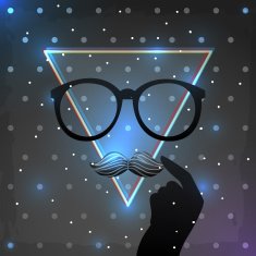 Fashionable background with a hipster