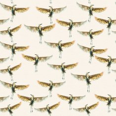 Seamless texture with watercolor birds N3