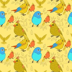 Seamless pattern with birds N9