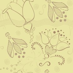 flowers on brown paper seamless pattern