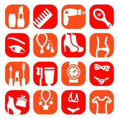 color fashion vector icons