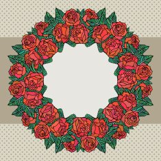 Old school frame with roses