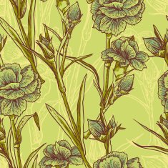 Seamless floral background with carnation N2