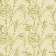 Seamless floral background with carnation N3