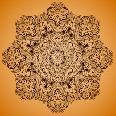 Ornamental round lace pattern is like mandala 2