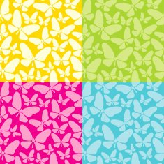 Four background with butterflies