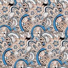 Seamless abstract hand-drawn pattern steampunk background