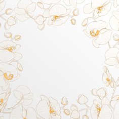 Orchid frame for invitations