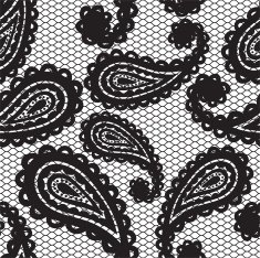Lace seamless pattern with paisley N3