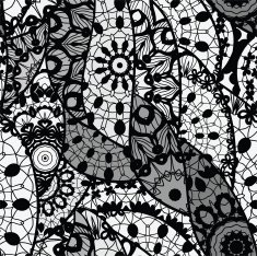 Lace vector fabric seamless pattern N26
