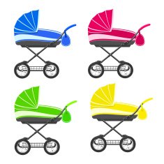 Colored strollers N2