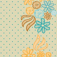 Gentle lace vector fabric seamless pattern