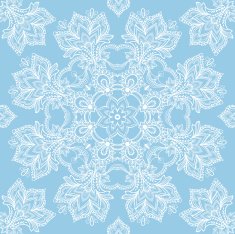 white lace on a blue background