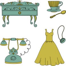 Retro style objects
