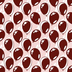 Balloons silhouettes seamless background