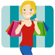 Woman Shopping - Blond