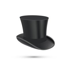 Top Hat isolated on white Vector N4