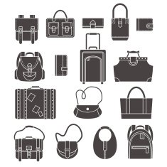 Bags icons set N2