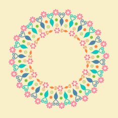 Floral decorated colorful rangoli