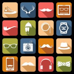 Hipster Icons Flat
