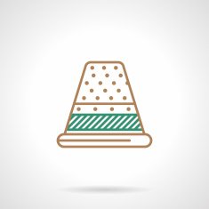 Flat line icon for sewing Thimble