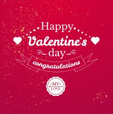 Valentine's Day typography vector illustration N23