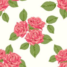 Vintage seamless pattern with roses