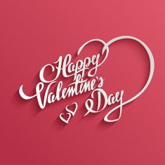 Happy Valentines Day lettering Greeting Card N2