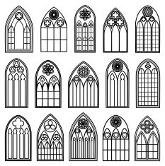 Gothic Window Silhouettes