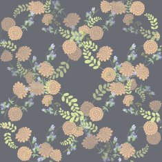 Seamless vintage pink flower pattern