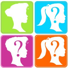 Vector silhouette of a woman N886