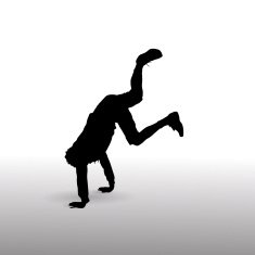 Vector silhouette of a man N197